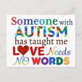 愛は言葉を必要としない自閉症 ポストカード (正面)