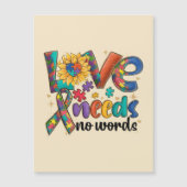 愛は言葉を必要としない – 自閉症意識ひまわり (正面)