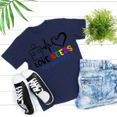 愛は言葉を必要としない、自閉症意識 Tシャツ