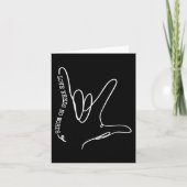 愛は言葉を必要としないASL自閉症意識SPEDティーシュ カード (正面)