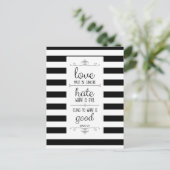 愛は誠実でなければなりません。記憶の詩のポストカード ポストカード (スタンド正面)