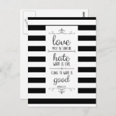 愛は誠実でなければなりません。記憶の詩のポストカード ポストカード (正面/裏面)