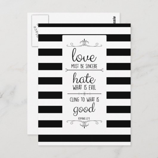 愛は誠実でなければなりません。記憶の詩のポストカード ポストカード (正面/裏面)