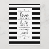 愛は誠実でなければなりません。記憶の詩のポストカード ポストカード (正面)