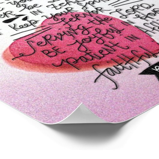 愛は誠実なバレンタインデーの聖句でなければならない ポスター (角)