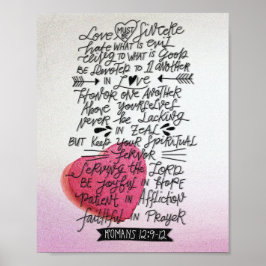 愛は誠実なバレンタインデーの聖句でなければならない ポスター