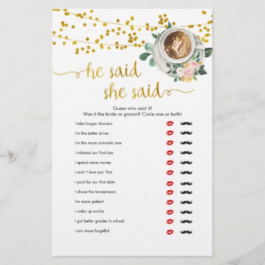 愛は誰がシャワーのゲームを言ったか推測を醸造している (正面)