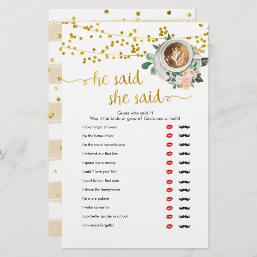 愛は誰がシャワーのゲームを言ったか推測を醸造している (正面/裏面)