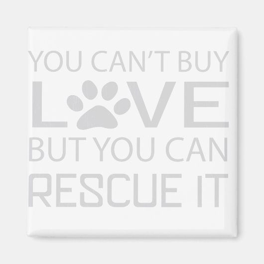 愛は買できないが、犬の恋人を助けることができる マグネット (正面)
