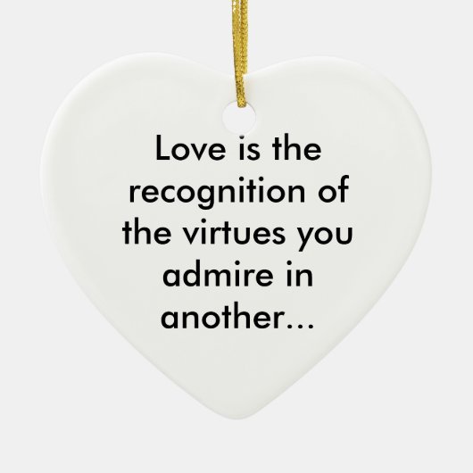 愛は賞賛です セラミックオーナメント (正面)