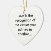 愛は賞賛です セラミックオーナメント (左)