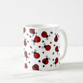 愛は赤いてんとう虫を煩わせます コーヒーマグカップ (正面右)