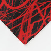 愛は赤と黒 フリースブランケット (角)