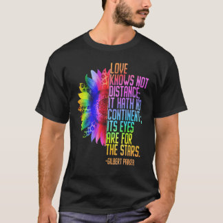 愛は距離を知らないLgbtプライド平等の人間R Tシャツ