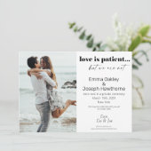 「愛は辛抱強いが、我々は辛抱強くな結婚い」の写真An 案内状 (スタンド正面)