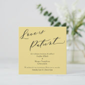 愛は辛抱強いカスタード延期結婚のカード 招待状 (スタンド正面)