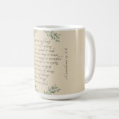 愛は辛抱強いコーヒーマグ コーヒーマグカップ (正面右)