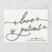 愛は辛抱強い書道は延期さ結婚れた 案内ポストカード (正面)