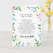 愛は辛抱強く愛は優しいカード カード (黄色い花)