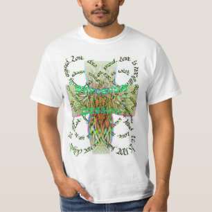 愛は透明なYAHushuaの救済者の十字です Tシャツ