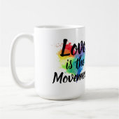愛は運動のマグ コーヒーマグカップ (左)
