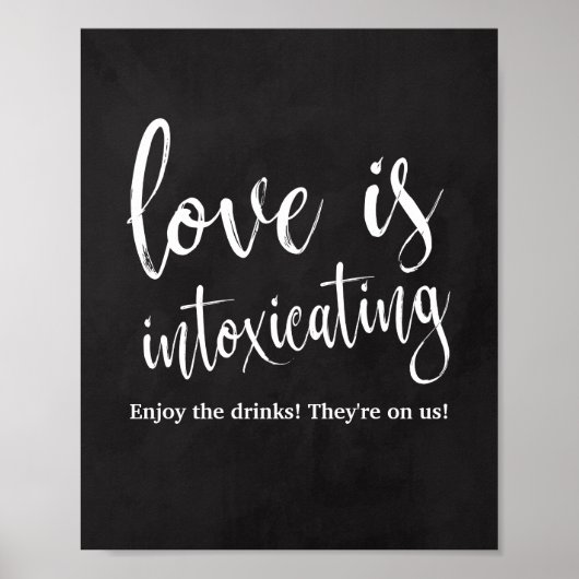 愛は酔って8x10シャルボードバー標識 ポスター (正面)