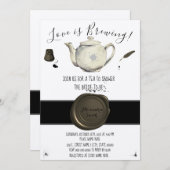 愛は醸し出している |ティーブライダルシャワー 招待状 (正面/裏面)