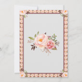 愛は醸し出している |フローラフレームティーブライダルシャワー 招待状 (裏面)