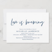 愛は醸し出し、アフタヌーンティーパーティーブライダルシャワー 招待状 (正面)