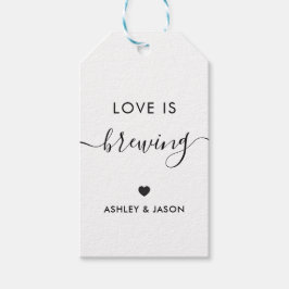 愛は醸し出し、コーヒーギフトラベル、クラフト・プリバート ギフトタグ