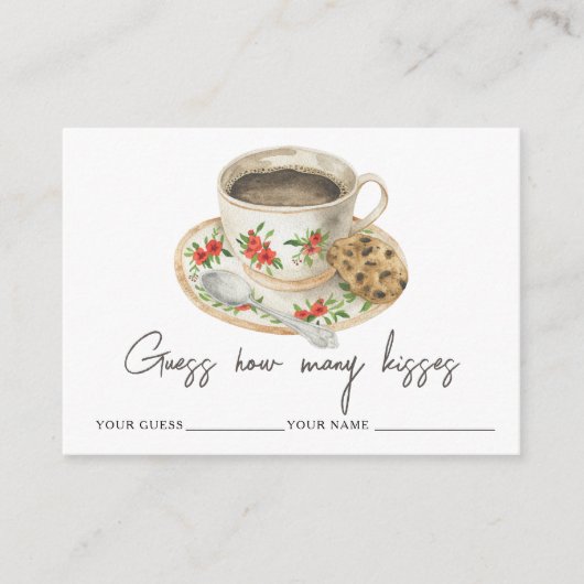 愛は醸造されている何個のキスブライダルゲーム エンクロージャーカード (正面)