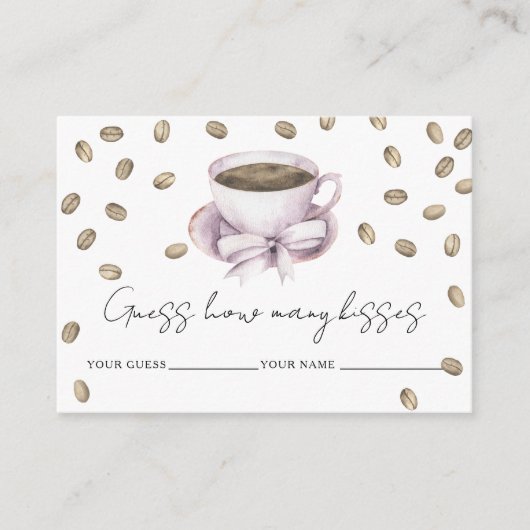 愛は醸造されている何個のキスブライダルゲーム エンクロージャーカード (正面)