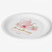 愛は醸造されている | ギルドピンクブライダルシャワー ペーパープレート (アングル)