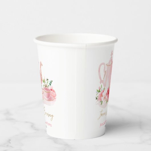 愛は醸造されている | ギルドピンクブライダルシャワー 紙コップ (右)