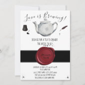 愛は醸造されている | ティーブライダルシャワー 招待状 (正面)