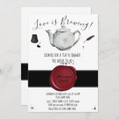 愛は醸造されている | ティーブライダルシャワー 招待状 (正面/裏面)