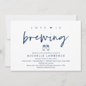 愛は醸造されている、ビールパーティーブライダルシャワー 招待状 (正面)