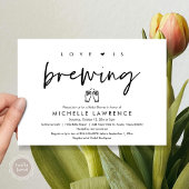 愛は醸造されている、ビールパーティーブライダルシャワー 招待状