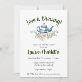 愛は醸造されている |ブライダル |ティーパーティー 招待状
