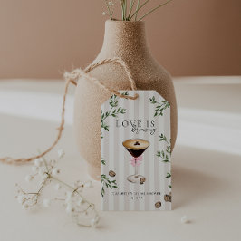 愛は醸造されている | Espresso Martiniブライダルシャワー ギフトタグ