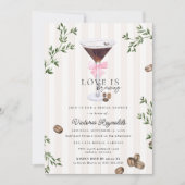 愛は醸造されている | Espresso Martiniブライダルシャワー 招待状 (正面)