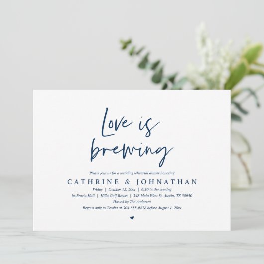 愛は醸造され、リハーサル結婚ディナーインビタティ 招待状 (スタンド正面)