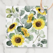 愛は醸造ひまわり茶のブライダルシャワーの好意 フェイバータグ (裏面)