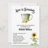 愛は醸造ひまわり茶ブライダルシャワーInvite 招待状 (正面)