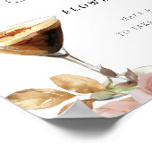 愛は醸造エスプレッソマルティーニ花のバーのサイン ポスター (角)