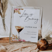 愛は醸造エスプレッソマルティーニ花のバーのサイン ポスター