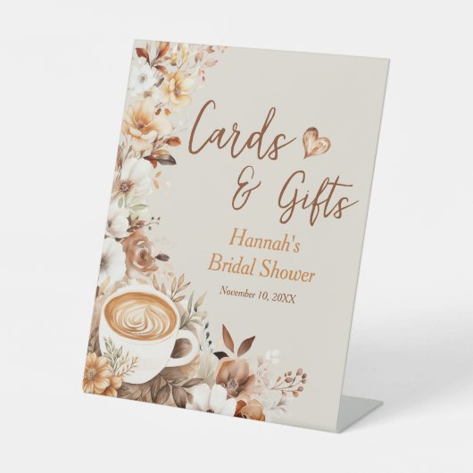 愛は醸造カードとギフトブライダルシャワー 台座サイン (正面)