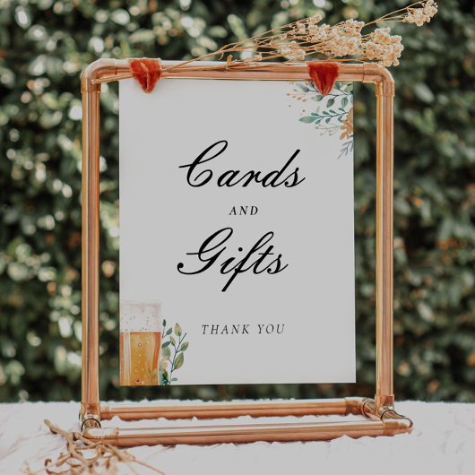 愛は醸造カードギフトブライダルシャワーサイン ポスター