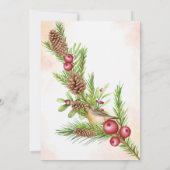 愛は醸造クリスマステアブライダルシャワー 招待状 (裏面)