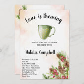 愛は醸造クリスマステアブライダルシャワー 招待状 (正面/裏面)